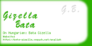 gizella bata business card